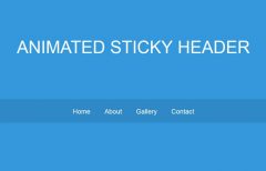 animated sticky header on scroll