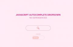 Javascript Autocomplete dropdown