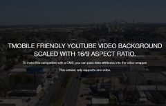 Responsive Fullscreen Video Background