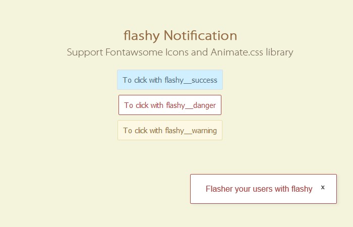 Numeriek verkoper buis jQuery Flash Message Box to Show Notifications | Frontendscript