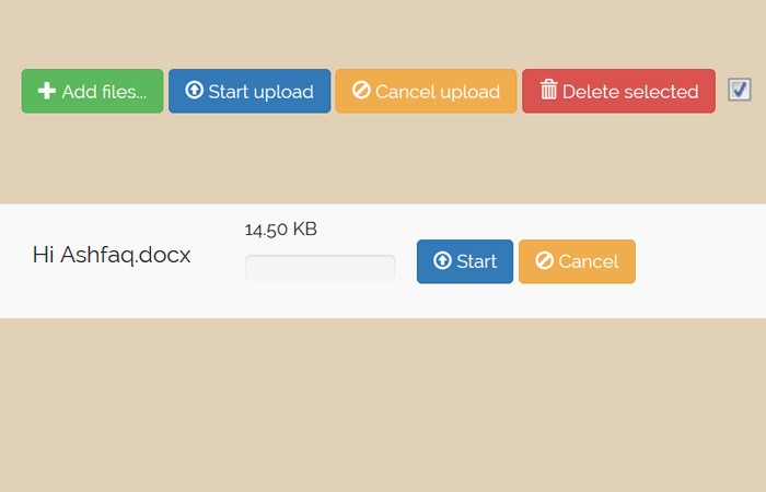 jQuery Multiple File Upload with Progress Bar