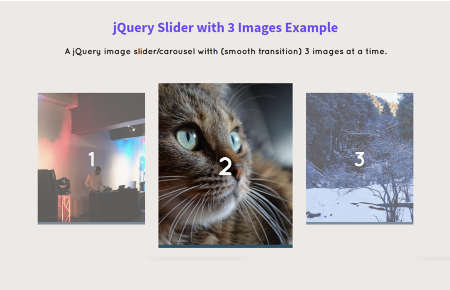 jQuery Slider with 3 Images at a Time