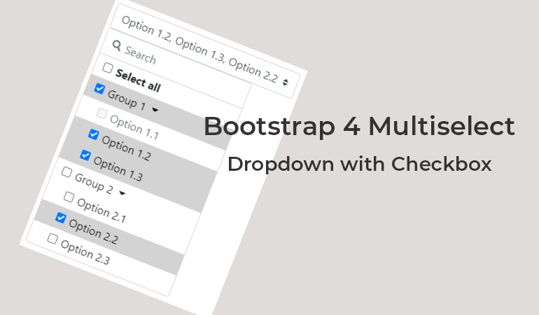 Bootstrap 4 Multiselect Dropdown with Checkbox