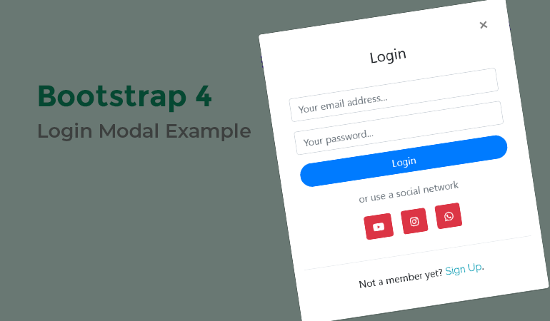 login popup in bootstrap